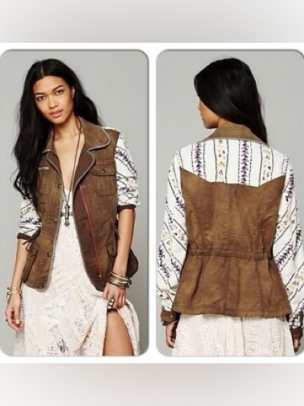 Free People Follow Your Heart Utility Jacket Size Medium